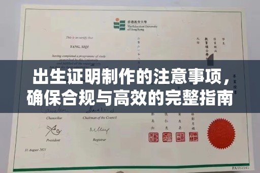 醴陵出生证明制作的注意事项，确保合规与高效的完整指南