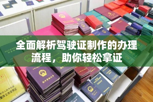 醴陵全面解析驾驶证制作的办理流程，助你轻松拿证