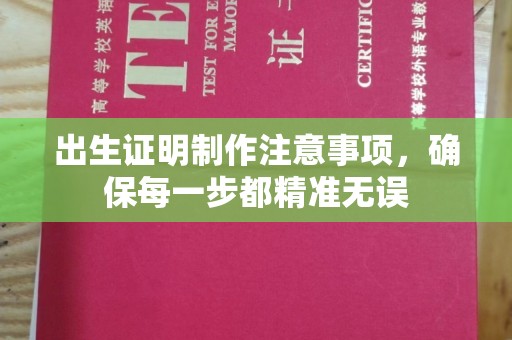 醴陵出生证明制作注意事项，确保每一步都精准无误