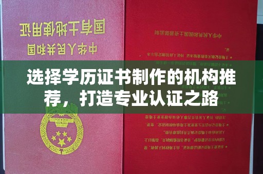 醴陵选择学历证书制作的机构推荐，打造专业认证之路