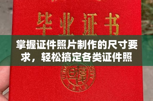 醴陵掌握证件照片制作的尺寸要求，轻松搞定各类证件照