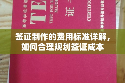 醴陵签证制作的费用标准详解，如何合理规划签证成本